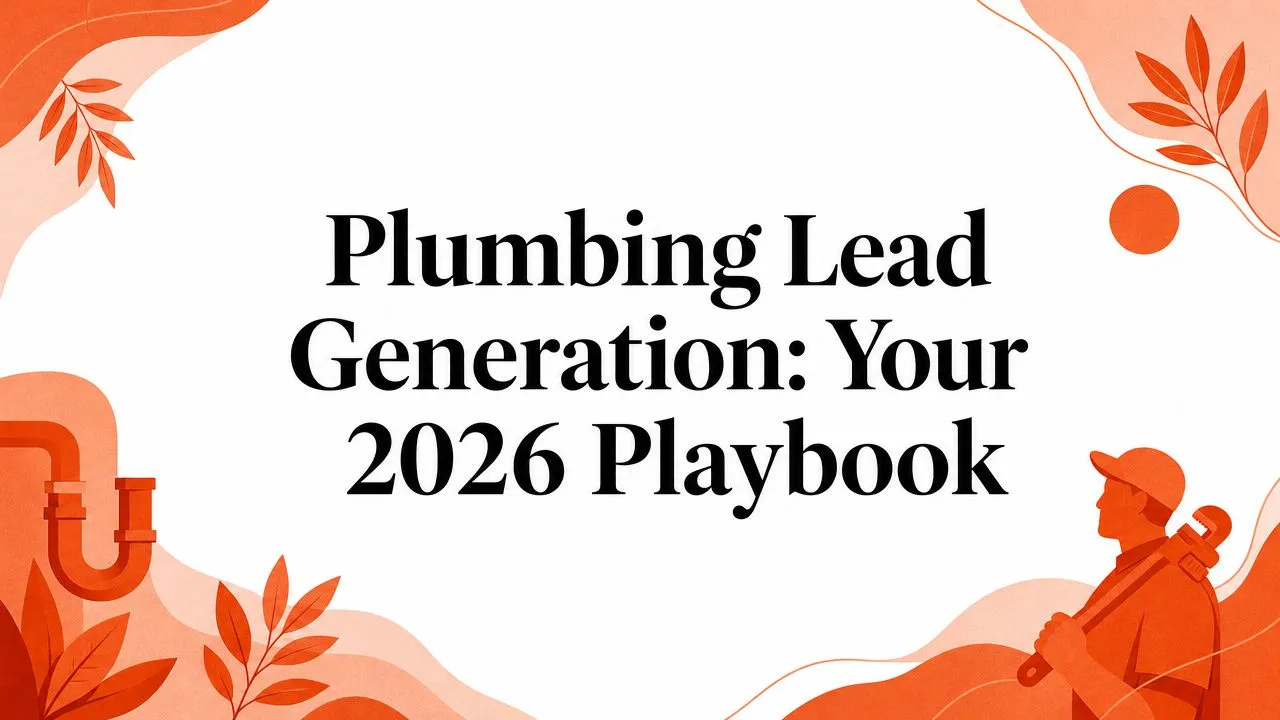 Plumbing Lead Generation: Your 2026 Playbook