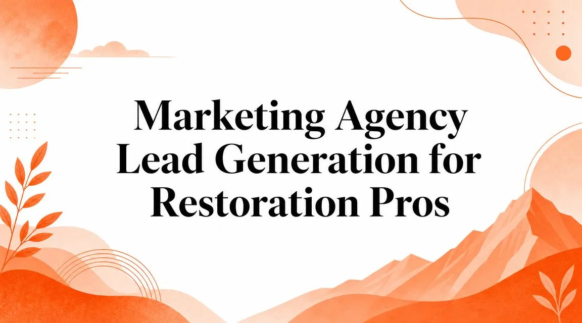 Marketing Agency Lead Generation for Restoration Pros